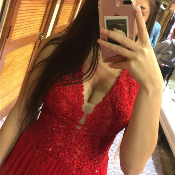 red sherri hill prom dress - Picture 2 of 4